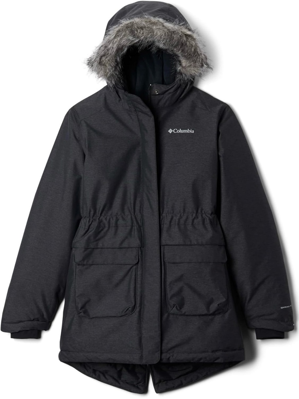 Like New Columbia Omni Heat Girl’s Black Hooded Parka Jacket